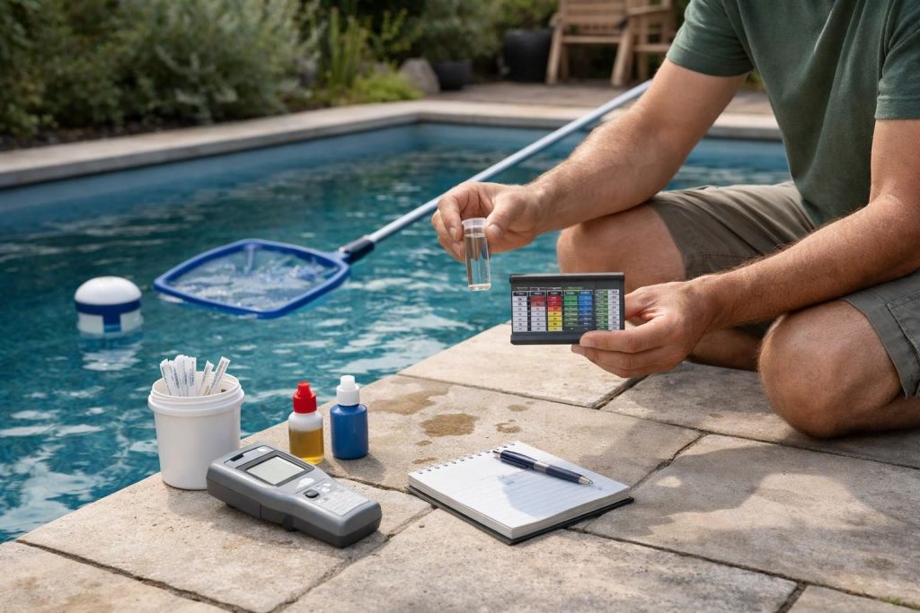 1. Regelmäßige Überprüfung des Poolwassers – 5 effektive Tipps zur Poolreinigung: So bleibt Ihr Pool immer sauber!