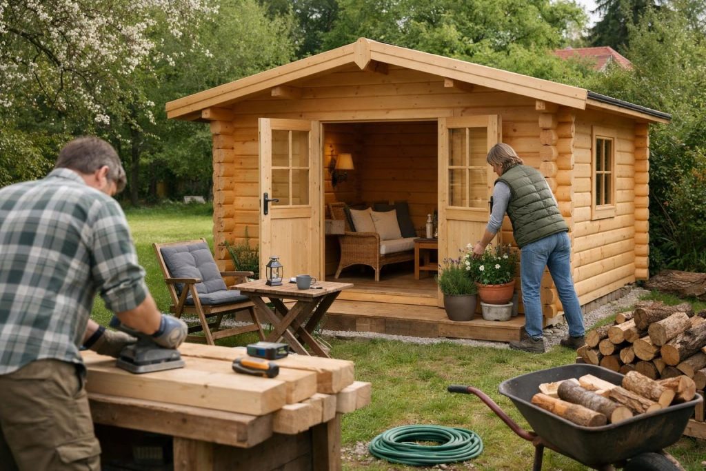 Darum lohnt sich ein Gartenhaus aus Blockbohlen â Das Blockbohlen Gartenhaus