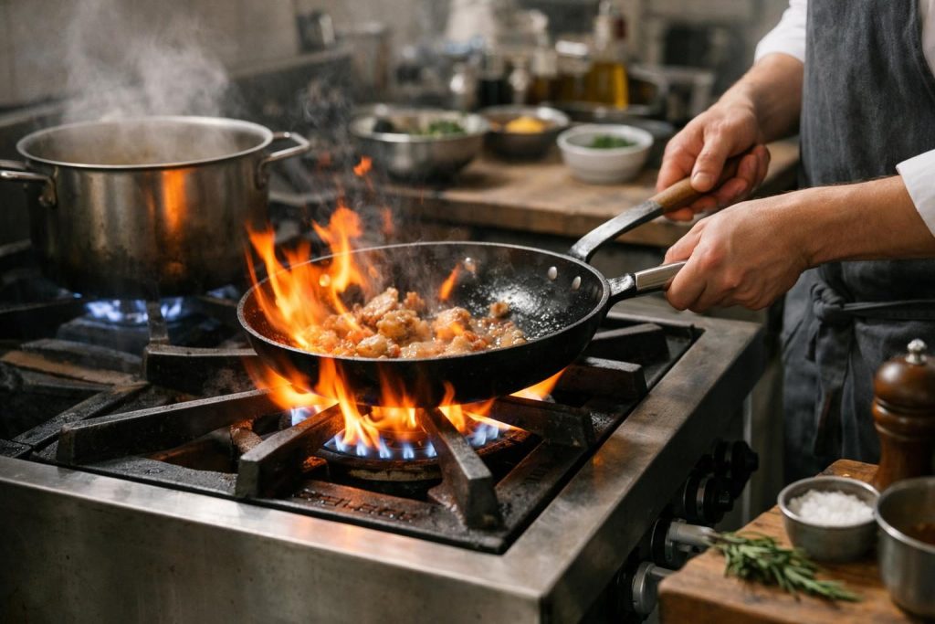 Die offene Flamme – Der Gasherd in der Gastronomie – wichtiger Faktor für besonderen Geschmack