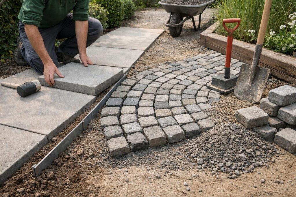 Robuste Materialien für stark frequentierte Gartenwege – Die Vielfalt der Materialien für Gartenwege