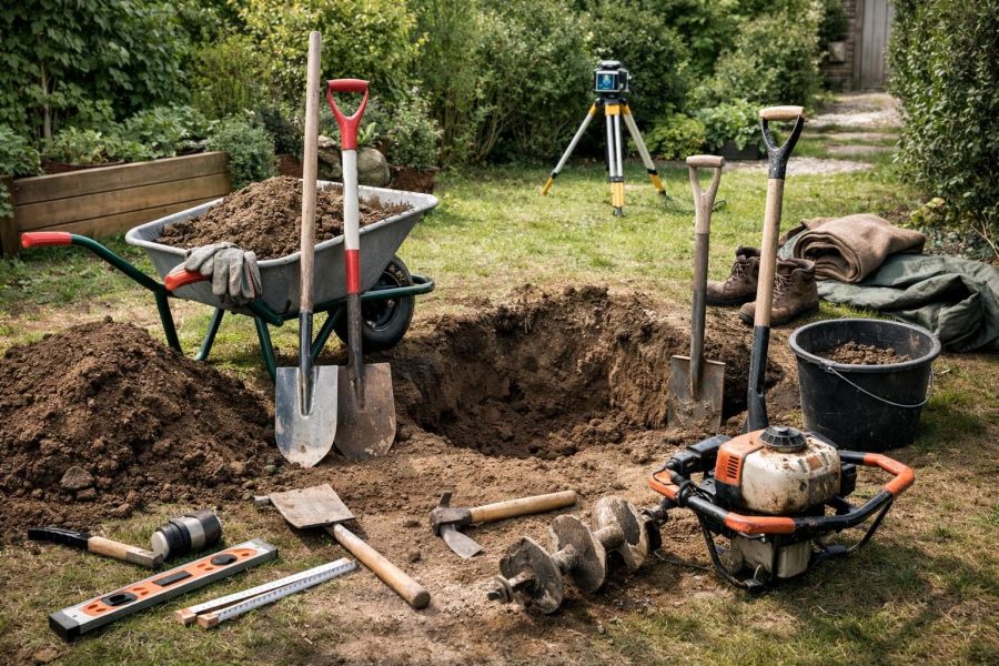 DIY-Bauarbeiten: Die richtige Ausrüstung für Erdaushub