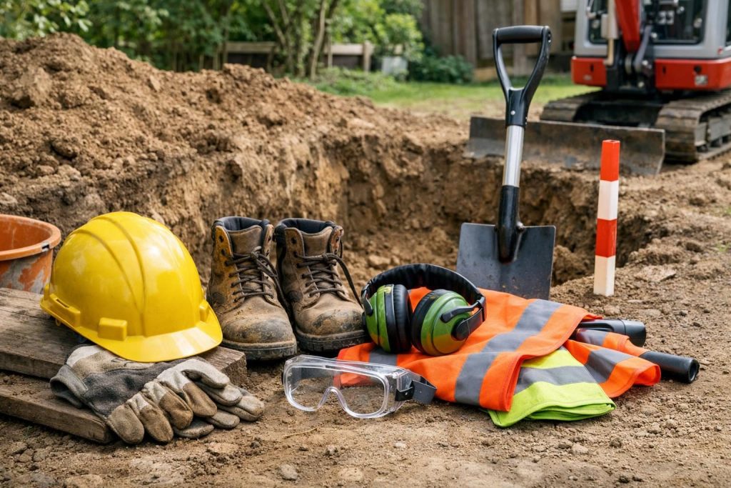 Grundlegende Sicherheitsausrüstung für den Erdaushub – DIY-Bauarbeiten: Die richtige Ausrüstung für Erdaushub