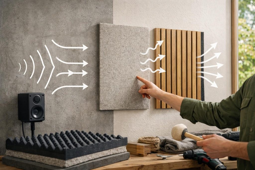 Grundlagen der Schalldämpfung und Schallabsorption verstehen – DIY-Guide: Raumakustik verbessern mit Wandpaneelen