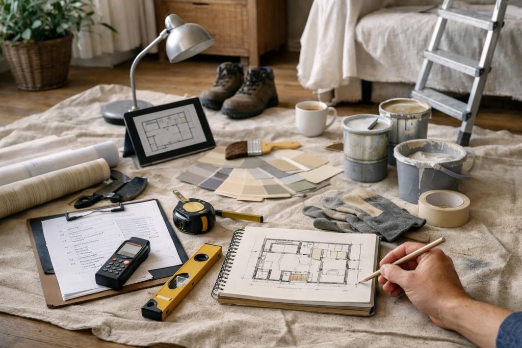Planung und Vorbereitung des Renovierungsprojekts – DIY-Renovierung: Wohnraum neu gestalten