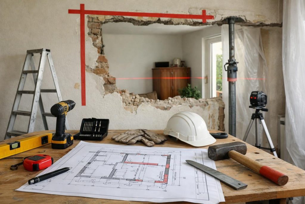 Die Planung: Vorbereitungen für die Wandentfernung – DIY: Wände problemlos entfernen und Raum neu gestalten