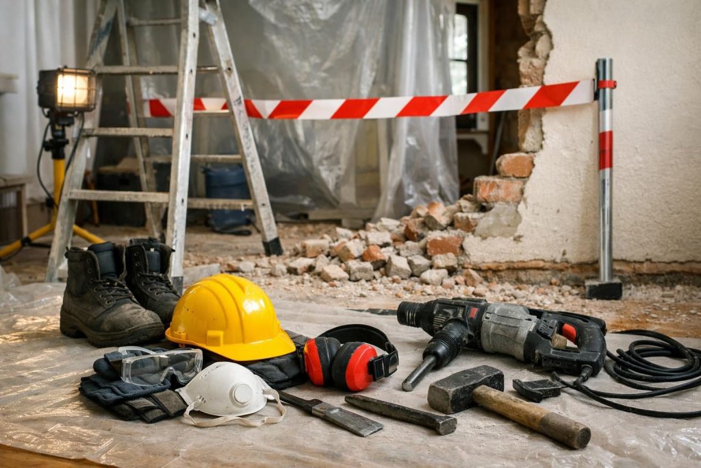 Sicherheitsmaßnahmen und benötigte Werkzeuge – DIY: Wände problemlos entfernen und Raum neu gestalten