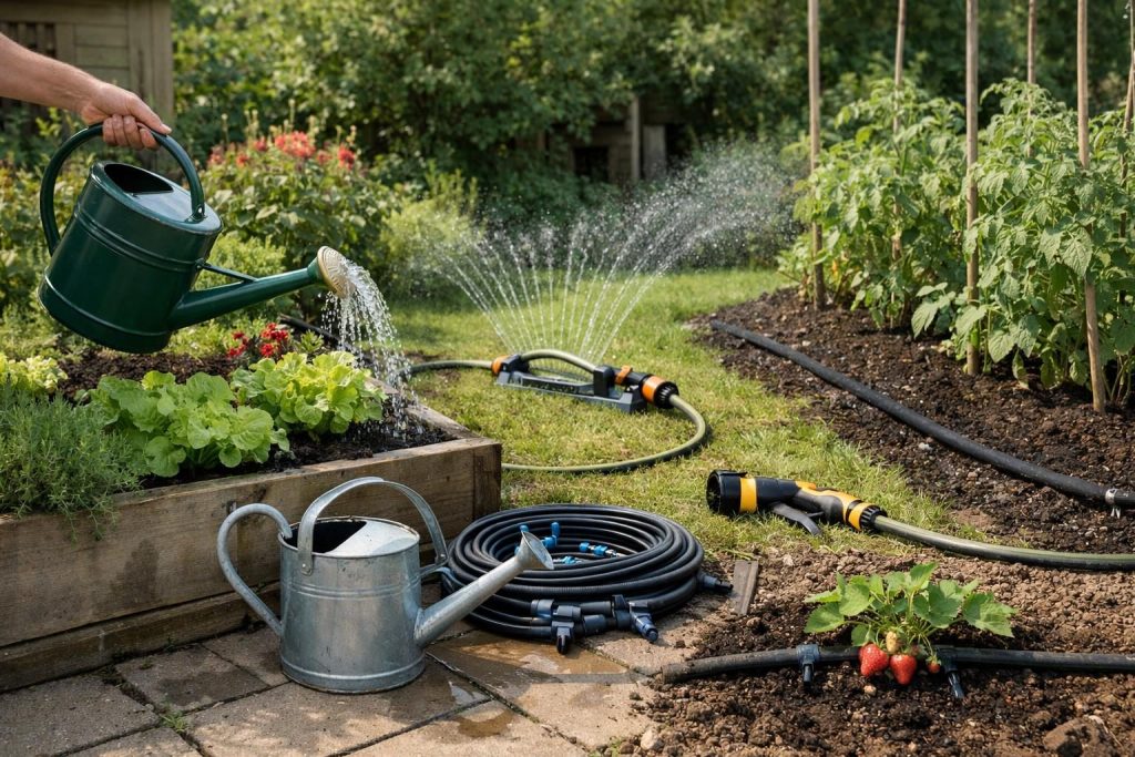Bewässerungsmethoden im Überblick: Von der Gießkanne bis zur Tröpfchenbewässerung – Garten effizient bewässern: Tipps & Methoden