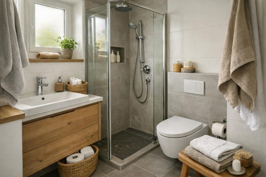 Kleines Bad mit Dusche gestalten – So gehen Sie vor