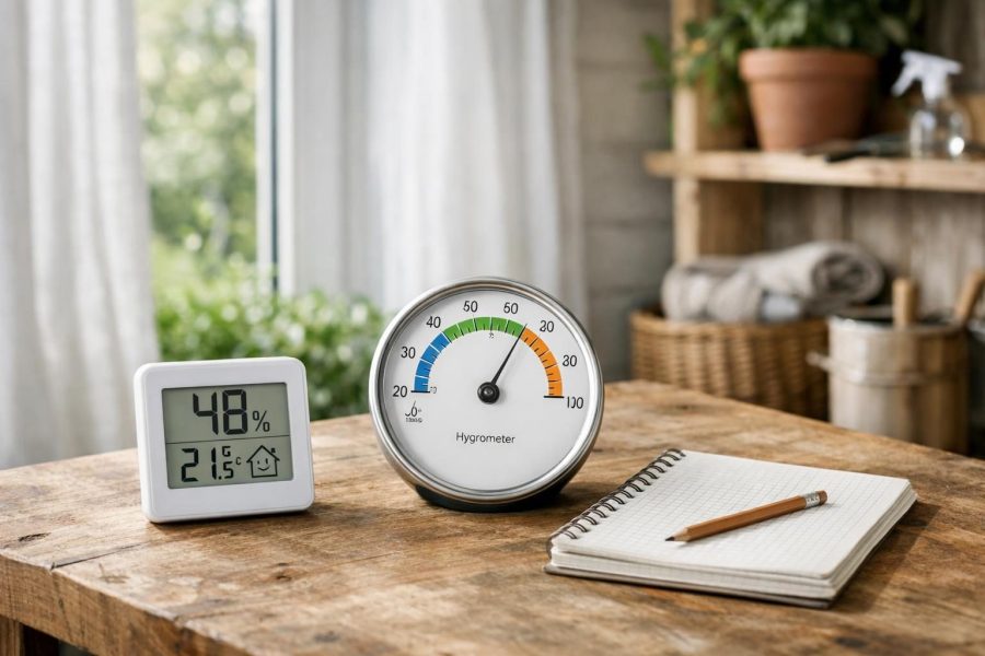 Optimale Luftfeuchtigkeit im Haus richtig messen