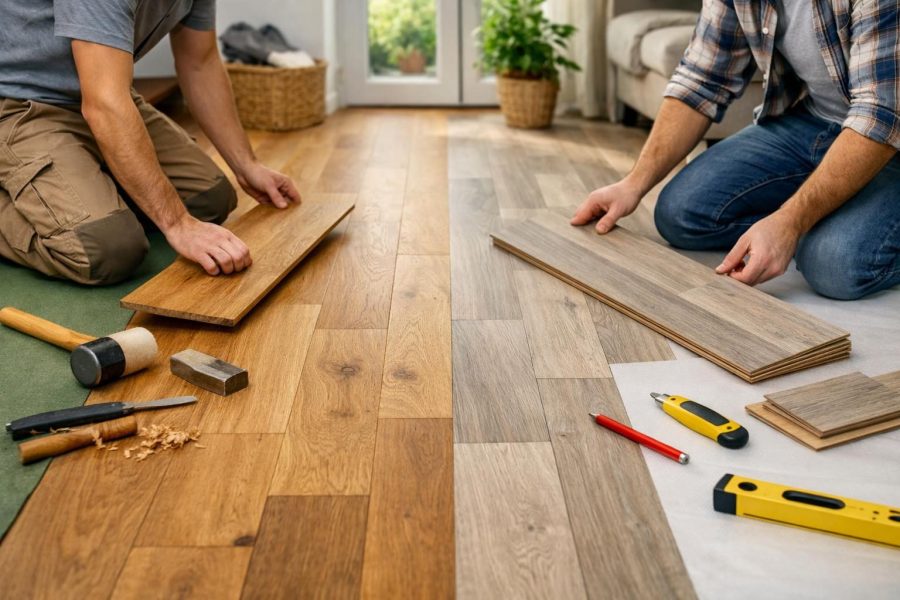 Parkett und Laminat im Vergleich