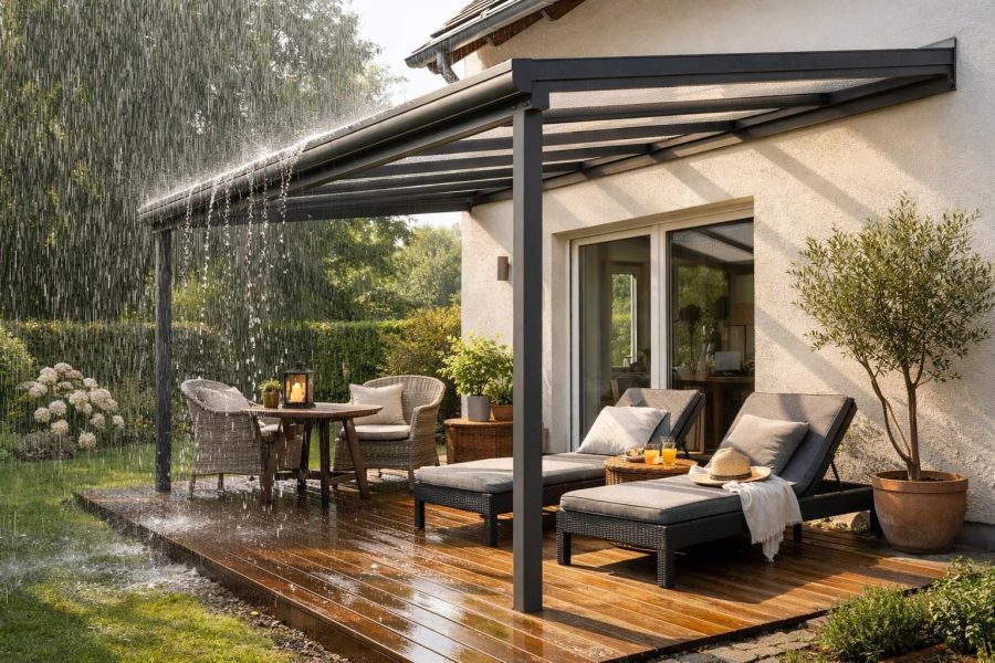 Terrassenüberdachung: Schutz vor Regen und Sonne