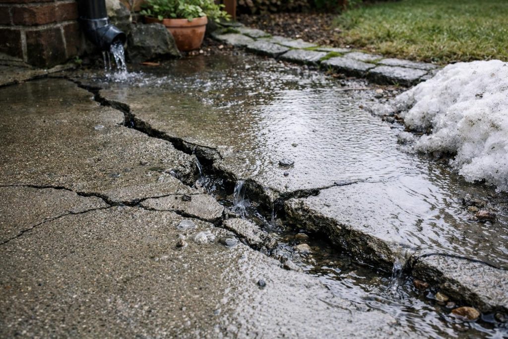 Wie Wasser die Auffahrt schädigt – Warum Ihre Auffahrt Risse bekommt