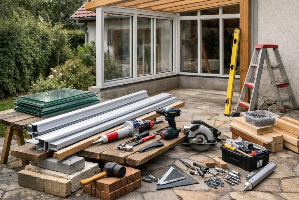 Materialien und Werkzeuge – Wintergarten selber bauen: Ein Ratgeber für Heimwerker